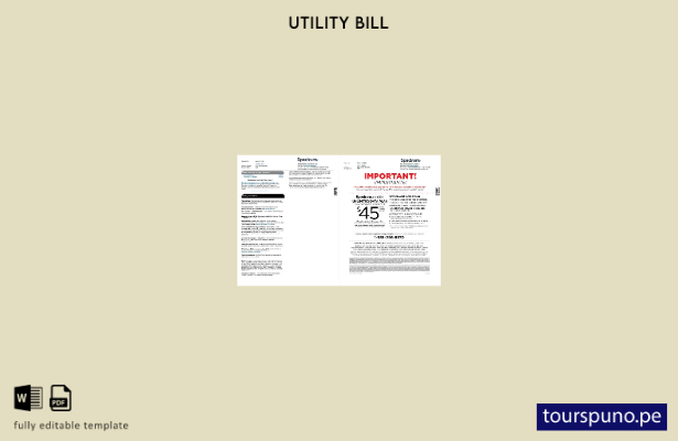 lista para imprimir plantilla de factura de servicios públicos de USA Spectrum 1